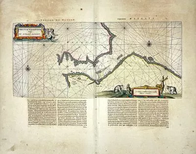 (П) Карта пролива Югорского шара (Вайгачский). 1659 г.