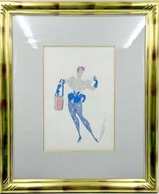 (П) Эрте (Тыртов Роман Петрович) (1892–1990) - Эскиз костюма. Середина XX в. Бумага, гуашь, ...