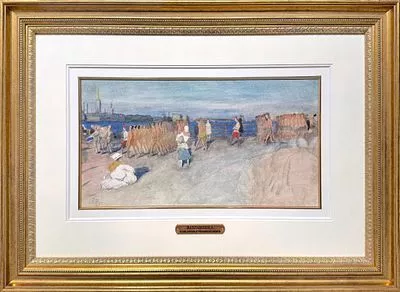 (М) Вахрамеев Александр Иванович (1874-1926) - Обучение новобранцев на Неве напротив ...