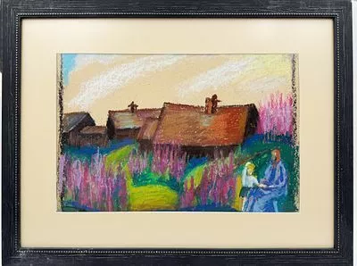 (П) Писарева Галина (Геля) Демьяновна (1933 - 2024) - Озерки 2014 г. Бумага, пастель. 36 х 23, ...