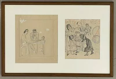 [Круг художников] Неменова Герта Михайловна (1905-1986) - Парижские зарисовки. 1930-е гг. ...