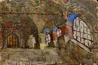 (М) [приписывается] Плавинский Дмитрий Петрович (1937-2012) - Терем. Крыльцо. Начало 1970-х гг. ...