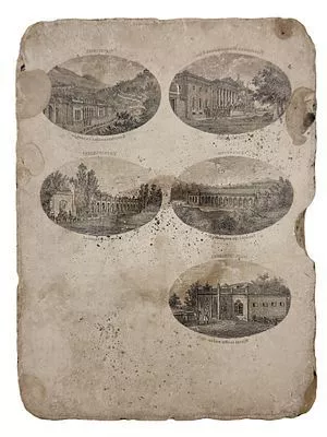 (П) Литографский камень — минеральные воды. Кисловодск, Пятигорск, Железноводск, Ессентуки, ...