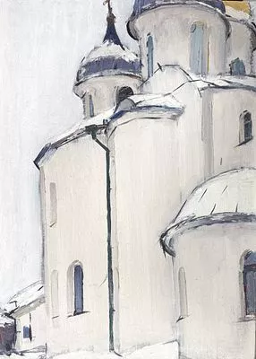 (П) Семенов Арсений Никифорович (1911 -1992) - Новгород. Софийский собор. 1966 г. Холст, масло ...