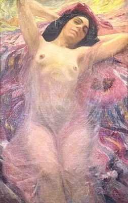 (М) Шмидт Генрих Генрихович (1861-1917) - Обнаженная. Начало XX в. Холст, масло. 101,5 х 64,3 ...