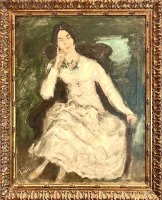 Васильев Николай Иванович (1887-1970) - Женщина в кресле. 1930-е-1950-е гг. Холст, масло. 71,8 ...