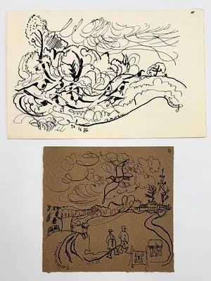 (М) Маврина Татьяна Алексеевна (1900-1996) Галки по дороге к Козину. По дороге к Солнечногорску. 1986 г.