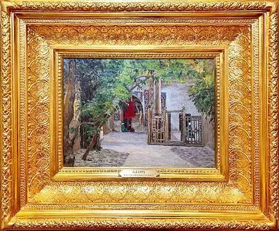 (М) Бурэ Леон Леонардович (1887-1943) - У мечети. 1910-е - 1920-е гг. Холст, масло. 29 х 39,8 ...