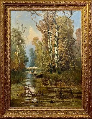(М) Клевер Юлий Юльевич (1850-1924) - Мариенбург. Старый парк. кон. XIX в. Холст, масло. 143 х ...
