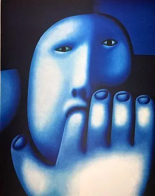 (М) Целков Олег Николаевич (1934-2021) - Автопортрет. 1992 г. Тираж 250 экз. Бумага, ...