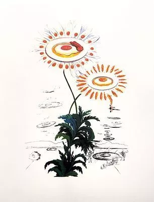(П) Дали Сальвадор (1904-1989) - "Маргаритки". 1979 г. Бумага, литография. 41 × 32 см Сертификат.
