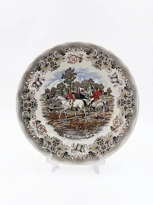 (П) Тарелка декоративная "Охота". Herrings Hunt, XX в. Фарфор, деколь. Д - 25,5 см