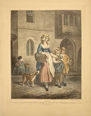 (М) Гравер Николо Скьявонетти (1771-1813) по рисунку Фрэнсиса Уитли (1747-1801) - Первоцветы - ...