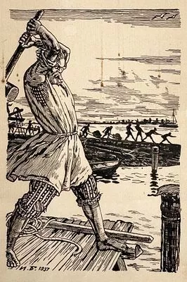 [Мир Искусства] Билибин Иван Яковлевич (1876-1942) - Иллюстрация к роману А.Н.Толстого "Петр ...
