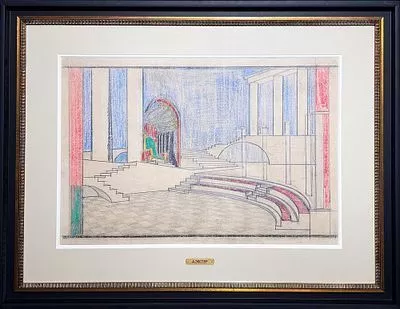 (М) Экстер Александра Александровна (1882-1949) - Эскиз декорации к театральной постановке ...
