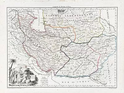 (П) Карта Персии. 1810-е гг. Опубликовано в: «Дополнительный атлас вселенской географии» М. ...