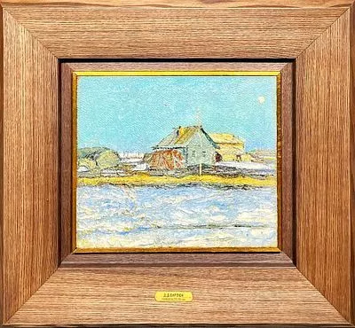(М) Бурлюк Давид Давидович (1882-1967) - Ранняя весна в деревне. 1915-1918 гг. Холст, масло. ...