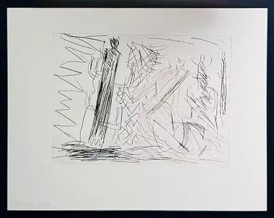 (М) Кудряшов Олег Александрович (1932–2022) - Композиция. Доска № 2288. 1993 г. Бумага, сухая ...