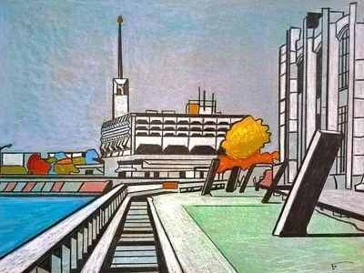 (П) Беречинский Вячеслав Валерьевич (1970 г.р.) - Петроград 2025. 2025 г. Картон, пастель, ...