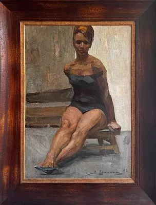 (М) * Ермолин Рем Николаевич (1926 – 2004) Гимнастка. 1963 г.