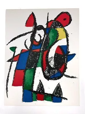 (П) Жоан Миро (1893-1983) - «Фигура 1038». 1975. Бумага, литография. 32 x 25 см Работа ...