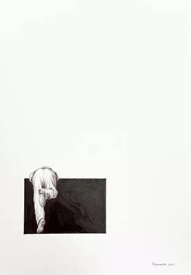 (П) Перминов Алексей Михайлович (г. р. 1972) - Лист из серии "Шарики-квадратики". 2024 г. ...