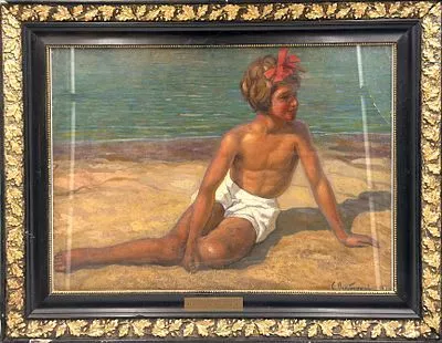 (П) Олейников Сергей Владимирович Девочка на берегу моря. 1929 г.