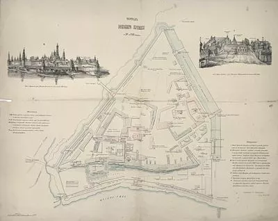 (М) Вельтман Александр Фомич (1800-1870) - Чертеж древнего Кремля с XIV по XVIII столетие. июнь ...