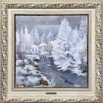 (М) Альтман Александр (1885-1950) - Зимний пейзаж. 1920-е гг. Холст, масло. 65,1 х 65 см ...