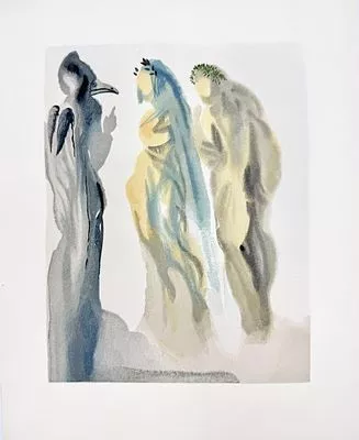 (П) Дали Сальватор (1904-1989) - Вергилий и Данте. Лист из сюиты к «Божественной комедии» ...